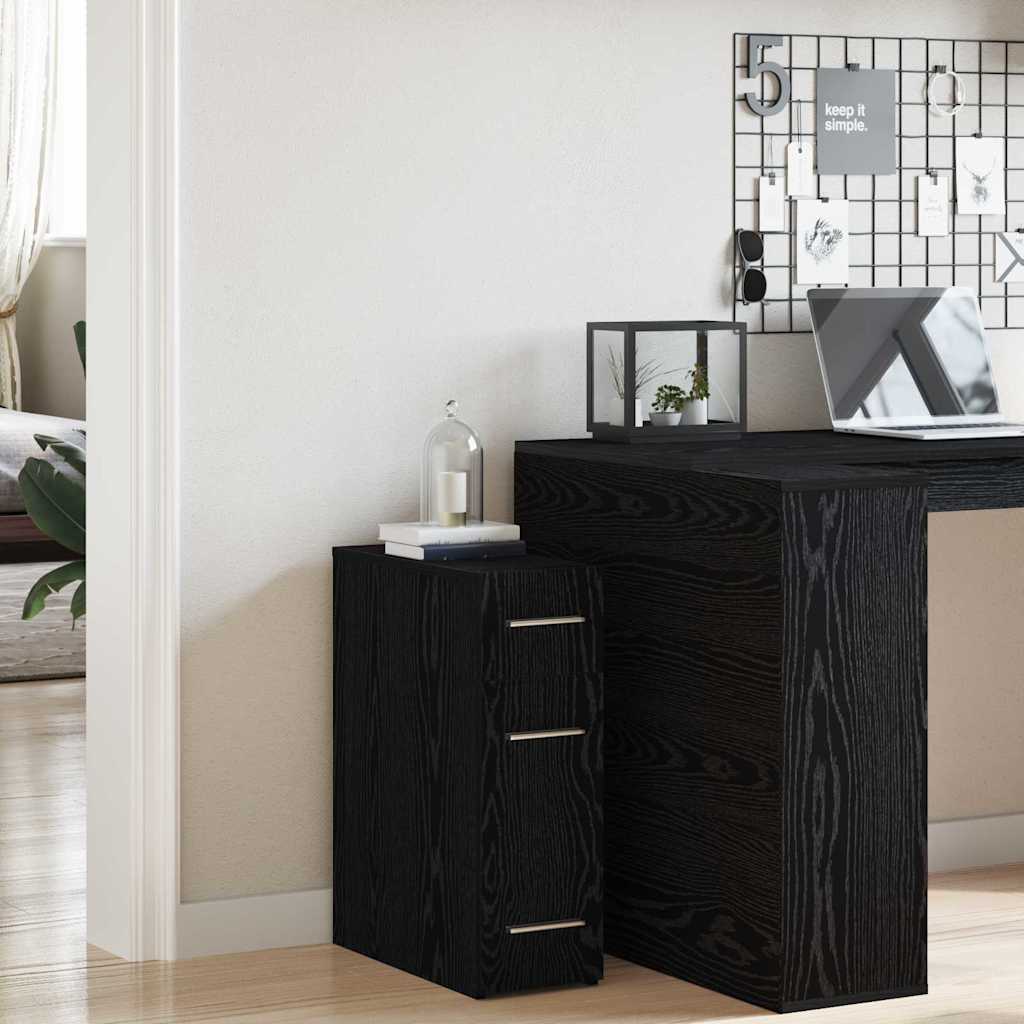 Meuble de pharmacie vidaXL en chêne noir 20x45,5x60 cm en bois d'ingénierie