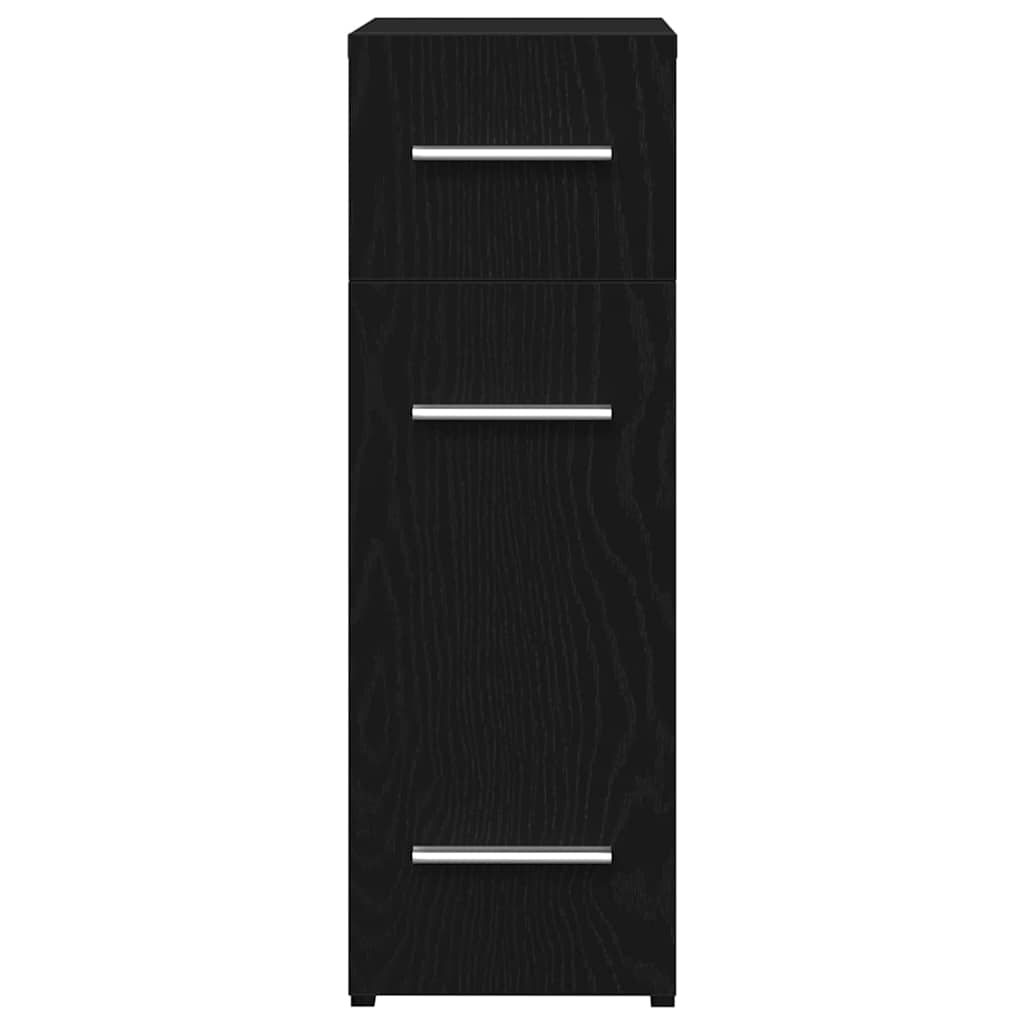 Meuble de pharmacie vidaXL en chêne noir 20x45,5x60 cm en bois d'ingénierie