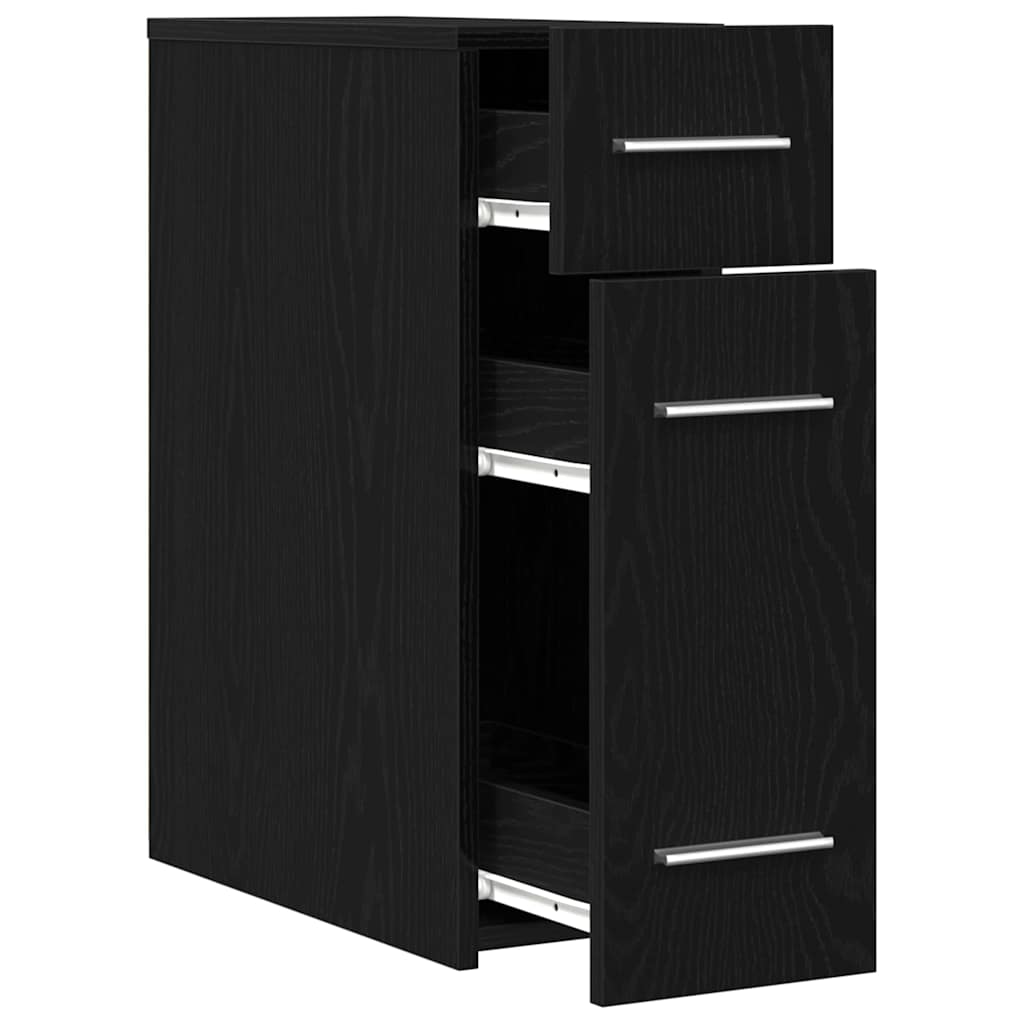 Meuble de pharmacie vidaXL en chêne noir 20x45,5x60 cm en bois d'ingénierie