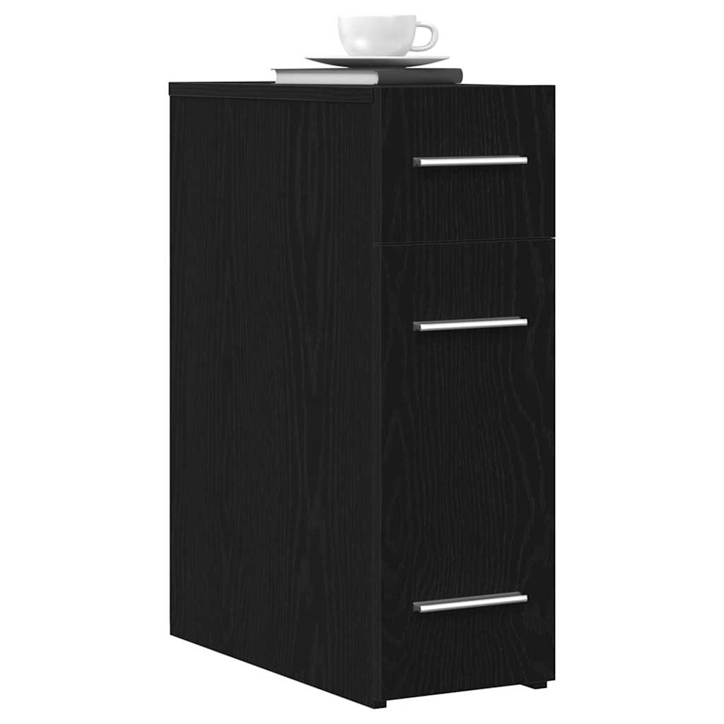 Meuble de pharmacie vidaXL en chêne noir 20x45,5x60 cm en bois d'ingénierie