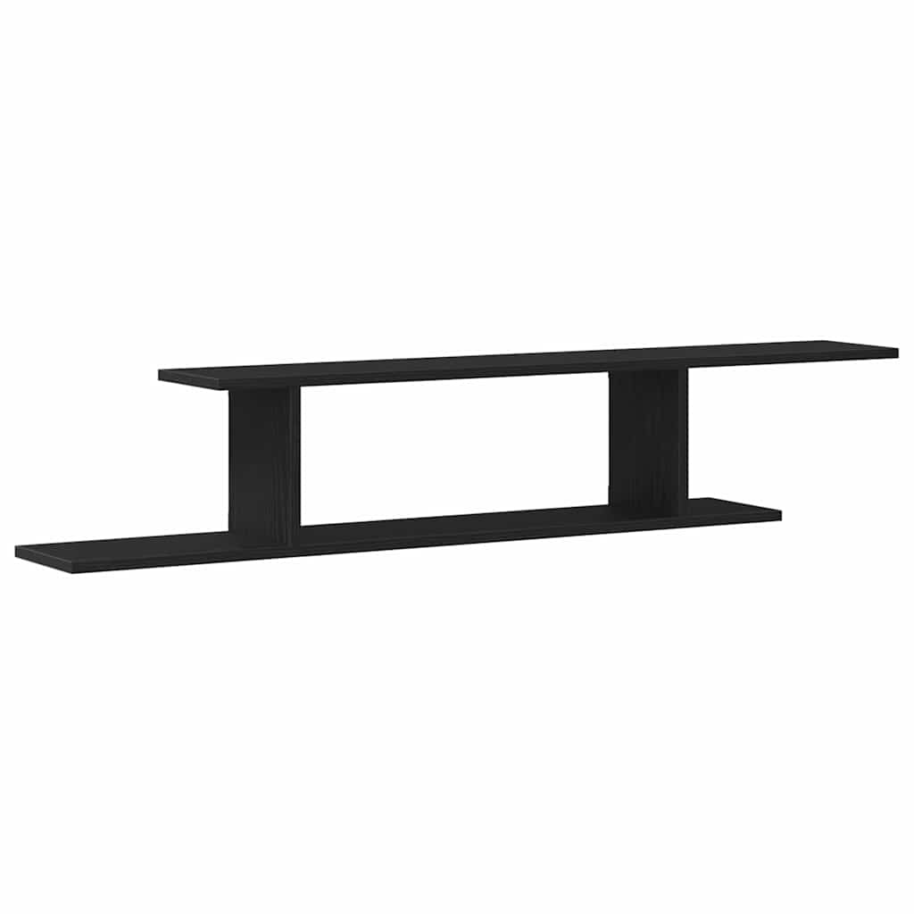 Étagère TV murale Chêne noir 125 x 18 x 23 cm Bois d'ingénierie - XIOS