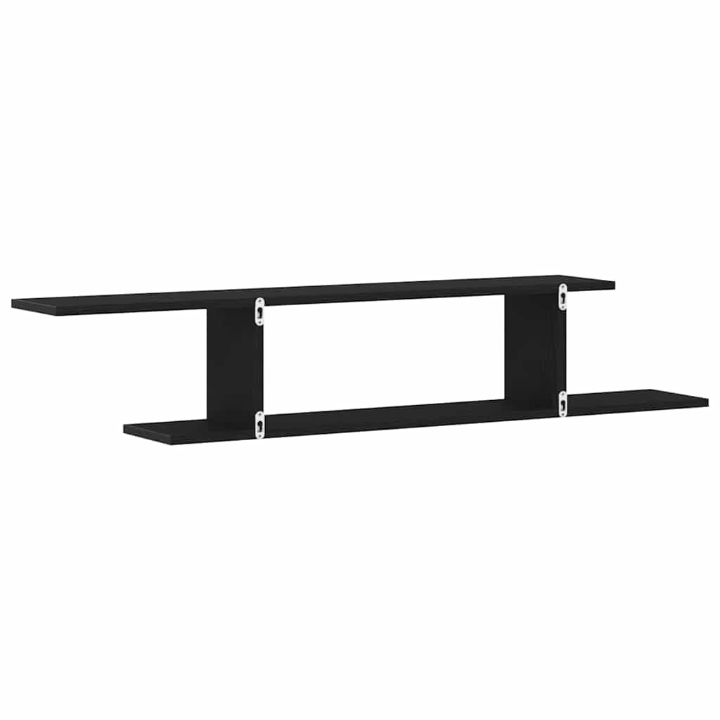 Étagère TV murale Chêne noir 125 x 18 x 23 cm Bois d'ingénierie - XIOS