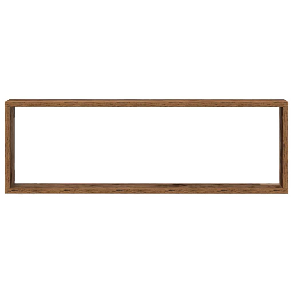 Étagère murale avec étagère 2 pcs Bois ancien 80 x 15 x 26 cm - XIOS