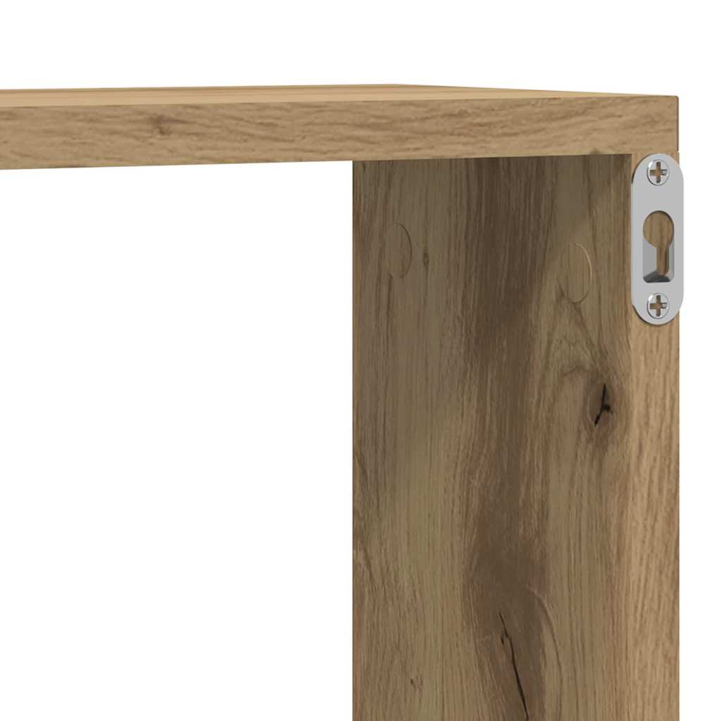 Étagère murale avec étagère 2 pcs Chêne artisan 80 x 15 x 26 cm - XIOS