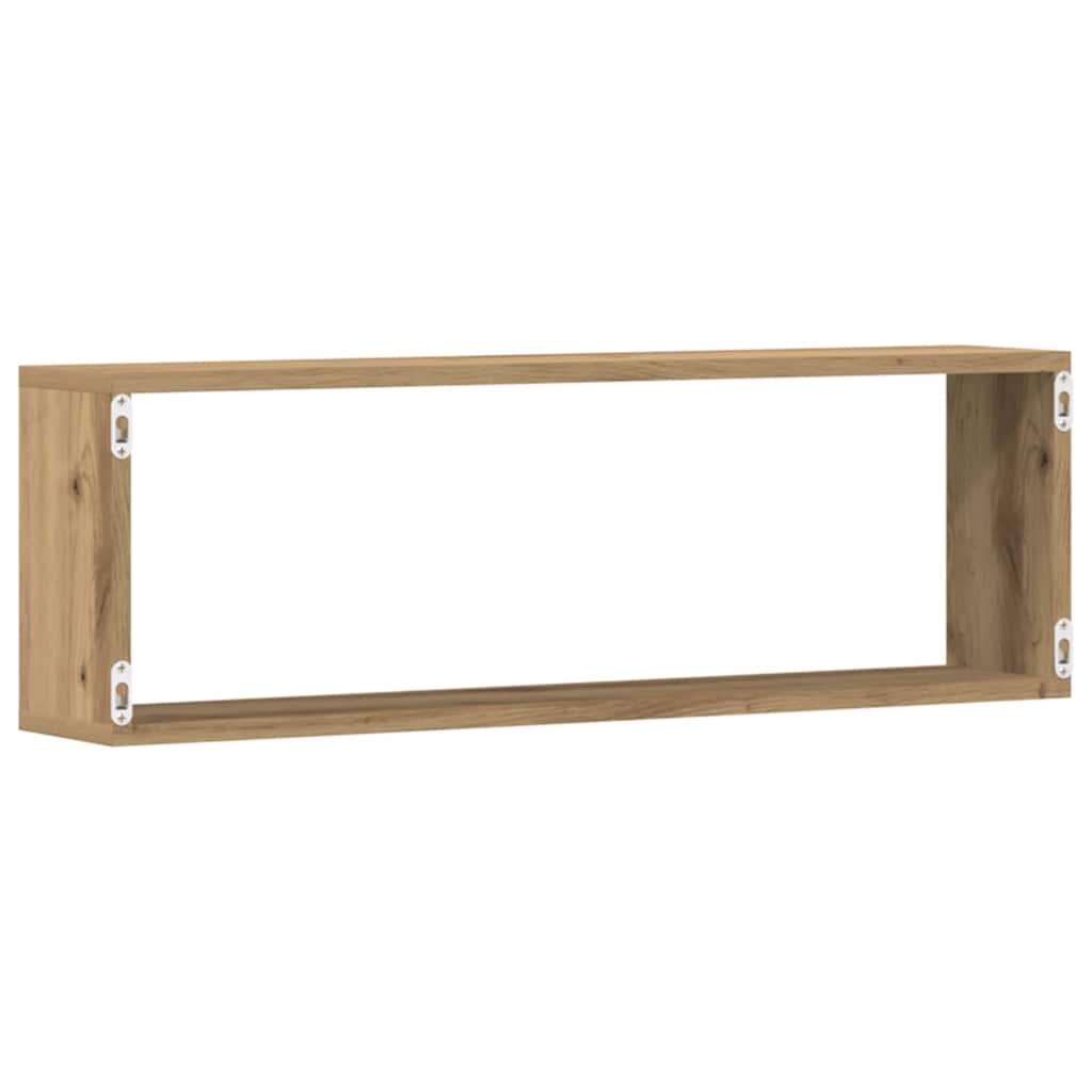 Étagère murale avec étagère 2 pcs Chêne artisan 80 x 15 x 26 cm - XIOS