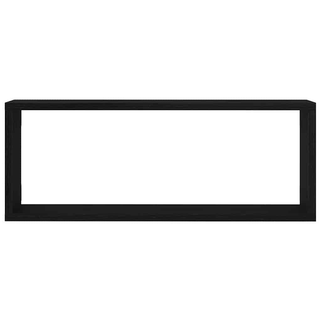 Étagères murales avec étagère 2 pcs Chêne noir 60 x 15 x 23 cm - XIOS