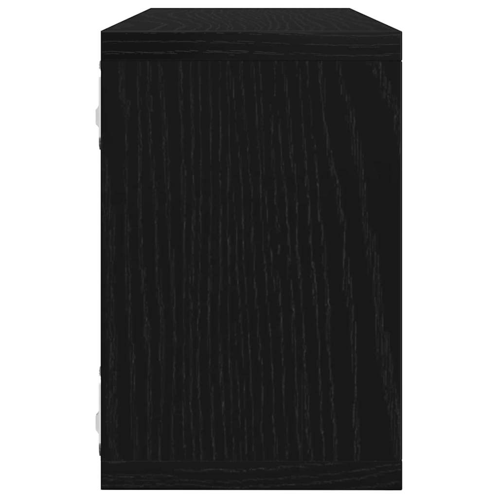 Étagères murales avec étagère 2 pcs Chêne noir 60 x 15 x 23 cm - XIOS