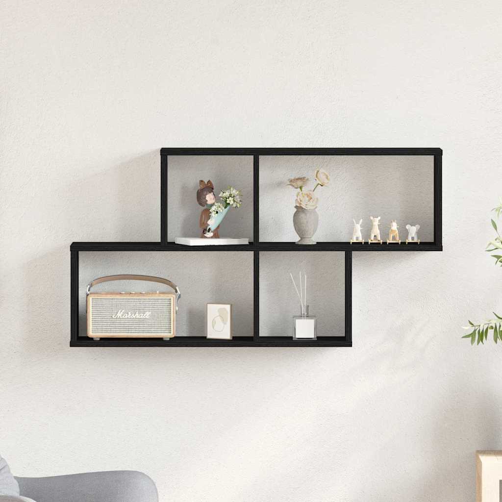 Étagère Murale Chêne noir 76 x 15 x 53 cm Bois d'ingénierie - XIOS