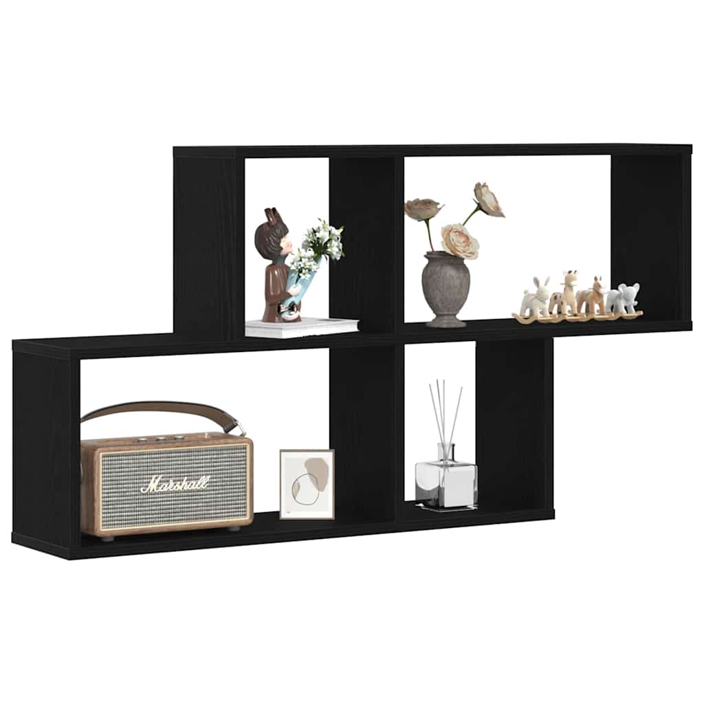 Étagère Murale Chêne noir 76 x 15 x 53 cm Bois d'ingénierie - XIOS