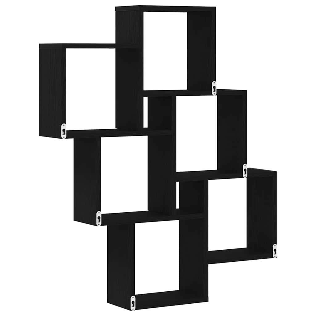 Étagère Murale Chêne noir 78 x 15 x 92 cm Bois d'ingénierie - XIOS