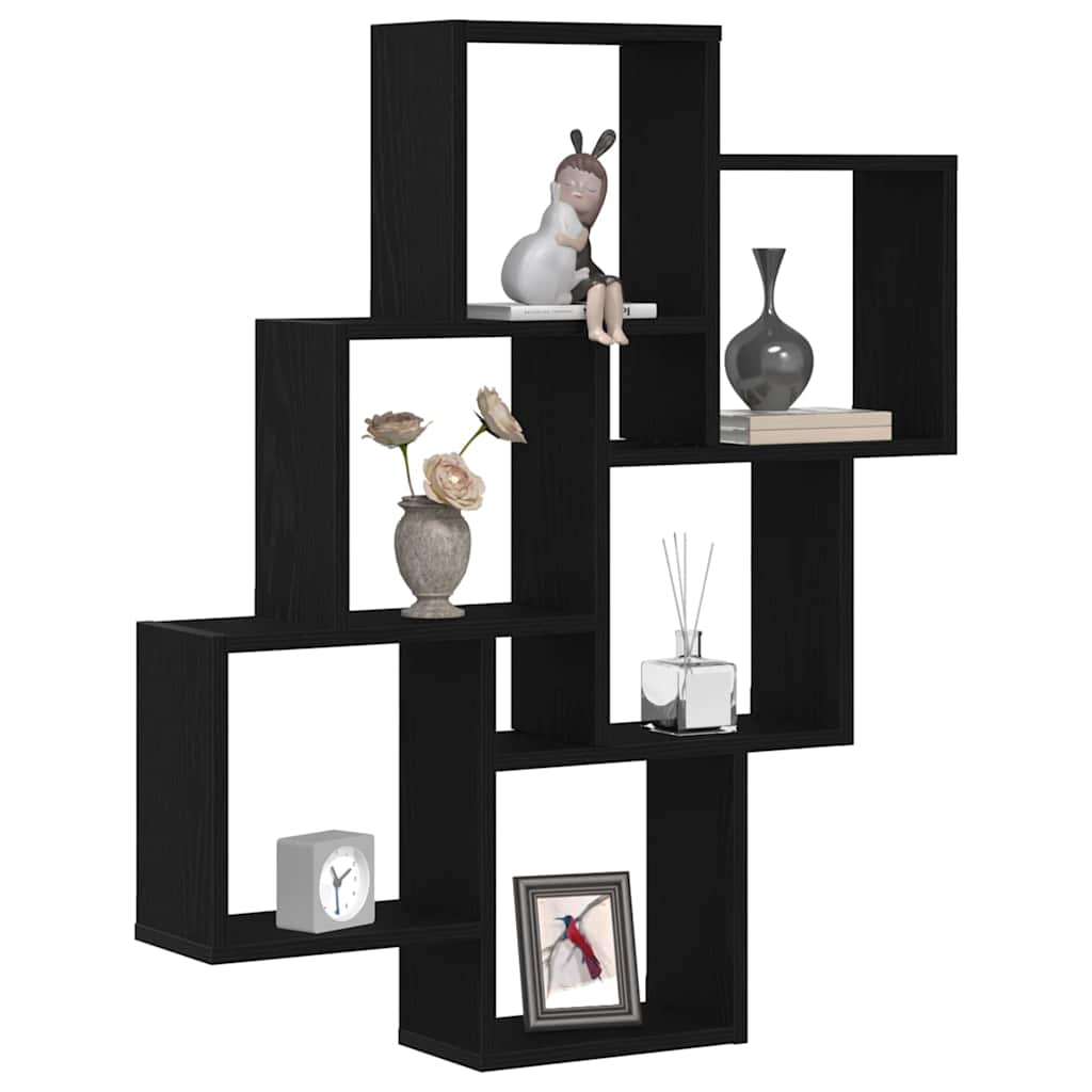 Étagère Murale Chêne noir 78 x 15 x 92 cm Bois d'ingénierie - XIOS
