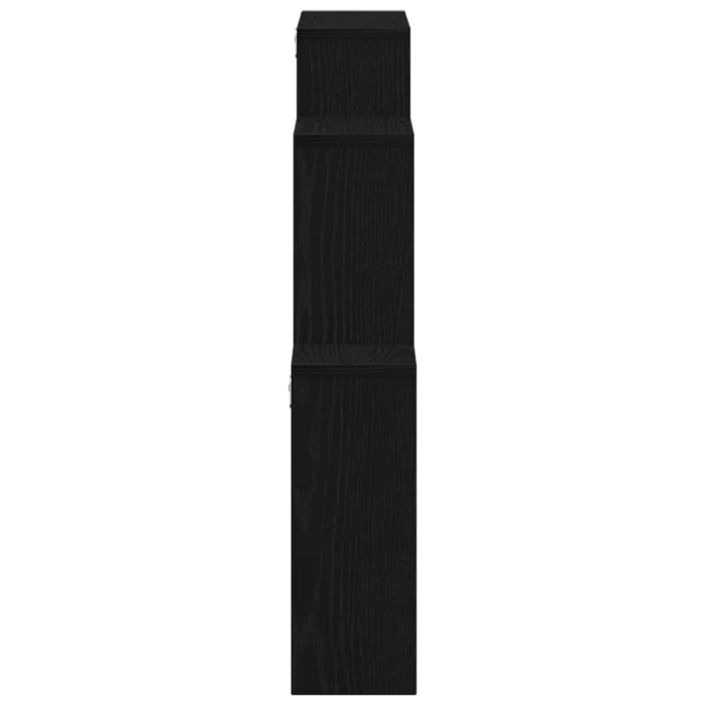 Étagère Murale Cube avec étagère Chêne noir 80 x 15 x 78.5 cm - XIOS
