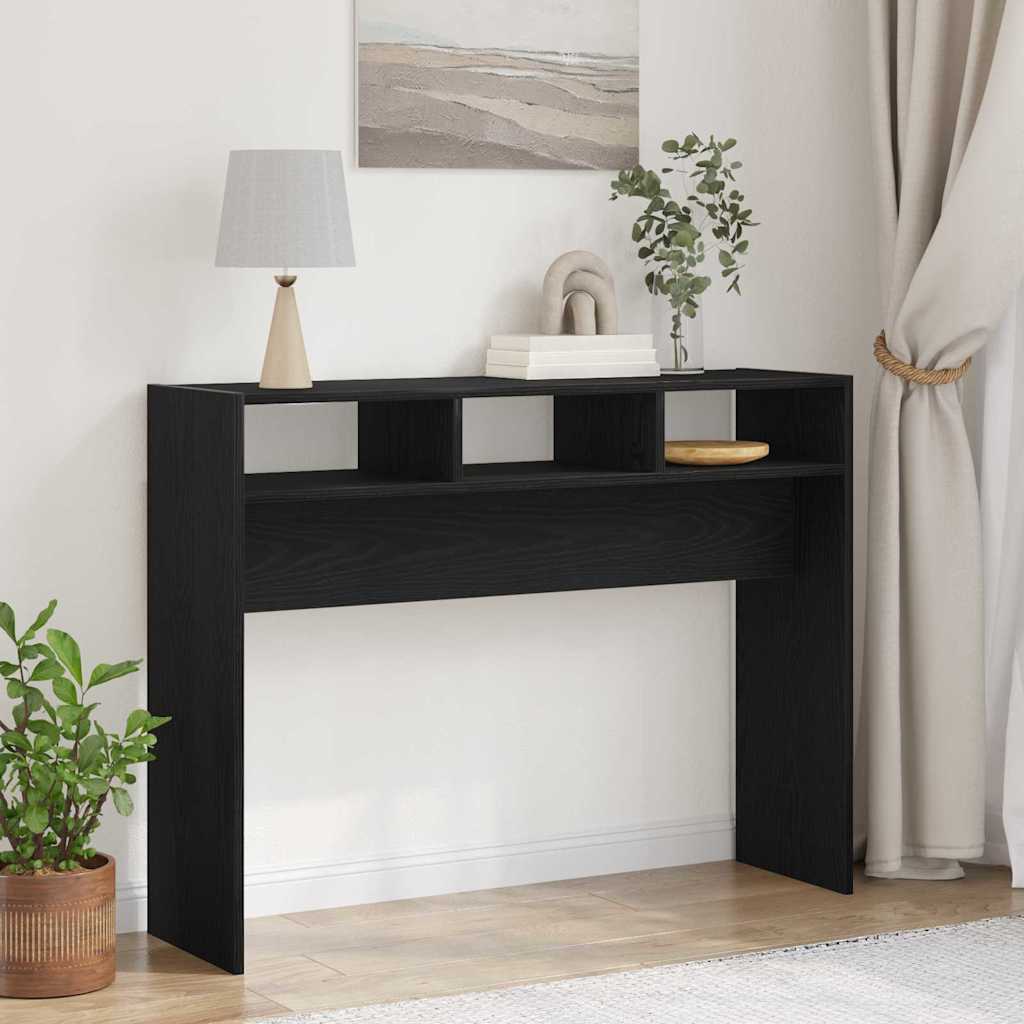 Table console Chêne noir 105 x 30 x 80 cm Bois d'ingénierie - XIOS