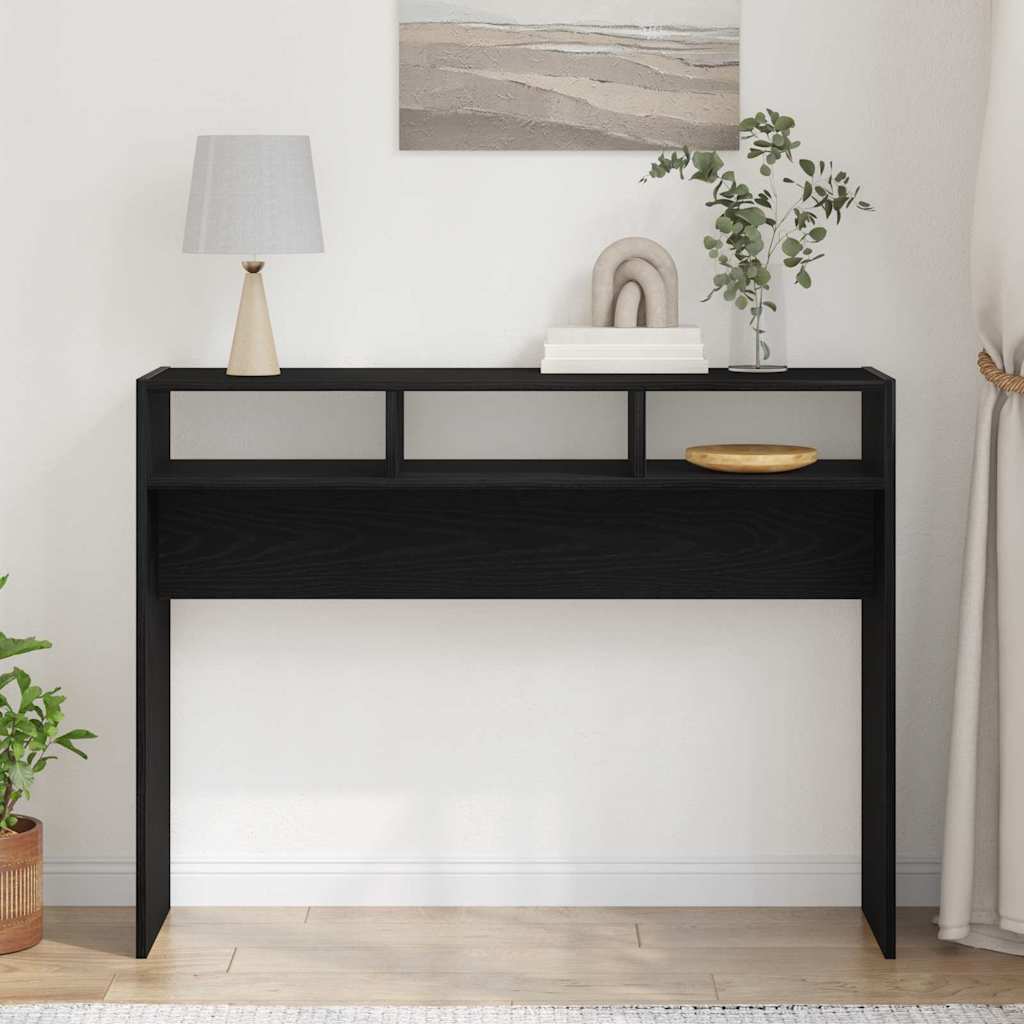 Table console Chêne noir 105 x 30 x 80 cm Bois d'ingénierie - XIOS