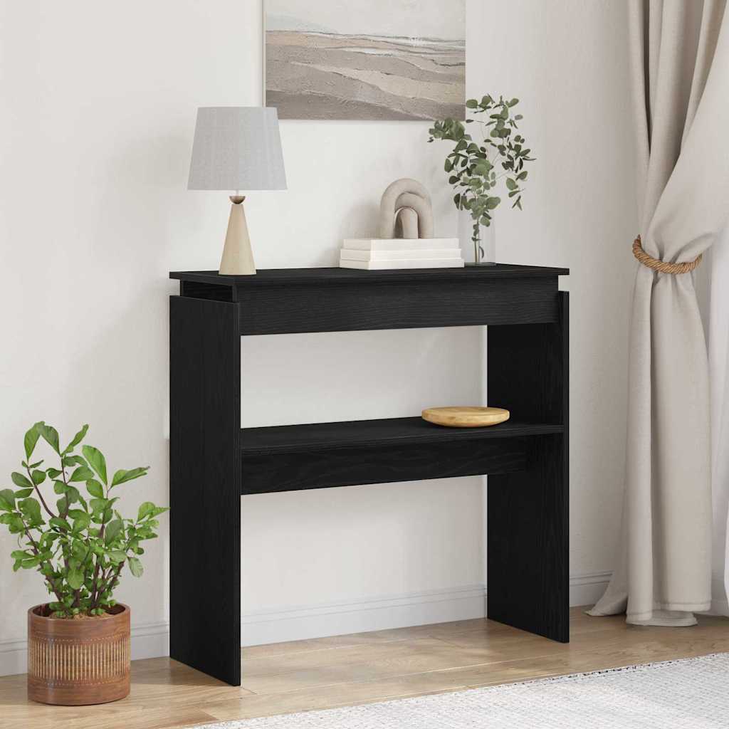 Table console Chêne noir 80 x 30 x 80 cm Bois d'ingénierie - XIOS