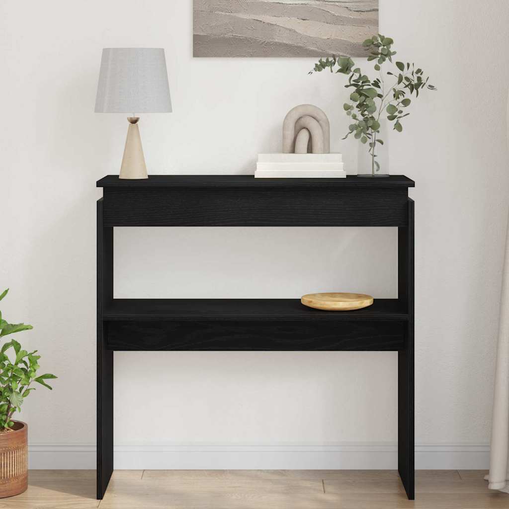 Table console Chêne noir 80 x 30 x 80 cm Bois d'ingénierie - XIOS