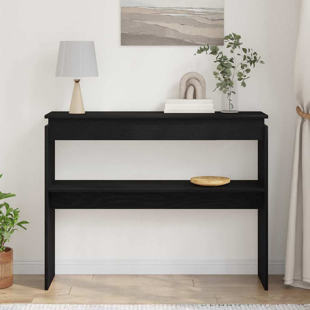 Table console Chêne noir 80 x 30 x 102 cm Bois d'ingénierie - XIOS