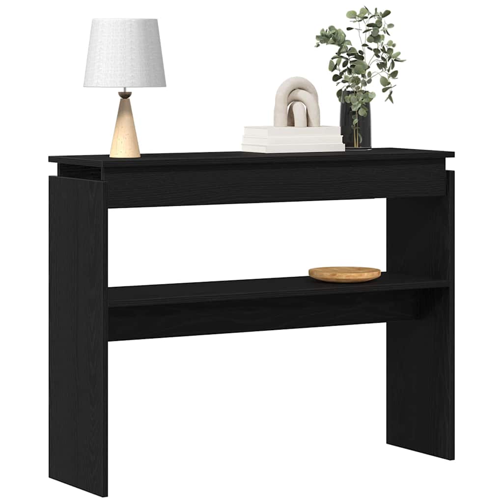 Table console Chêne noir 80 x 30 x 102 cm Bois d'ingénierie - XIOS