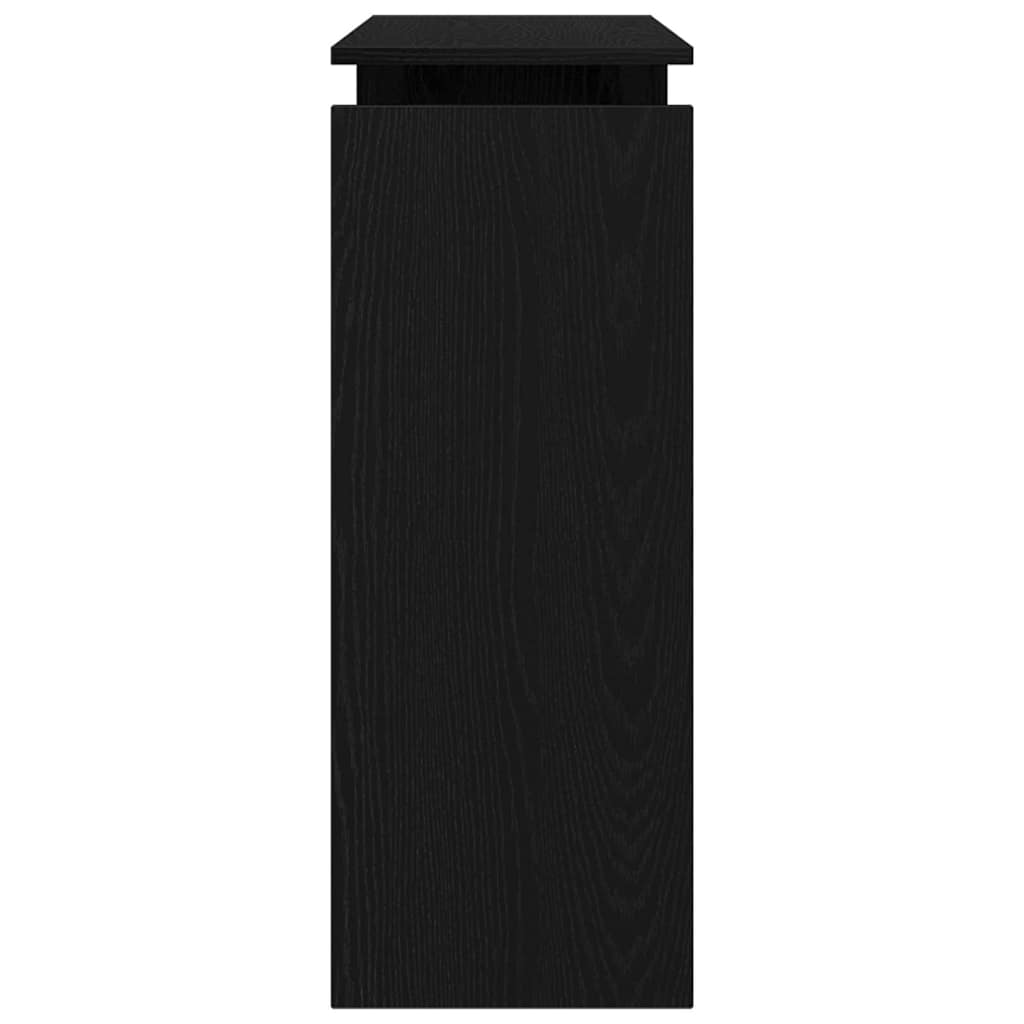 Table console Chêne noir 80 x 30 x 102 cm Bois d'ingénierie - XIOS