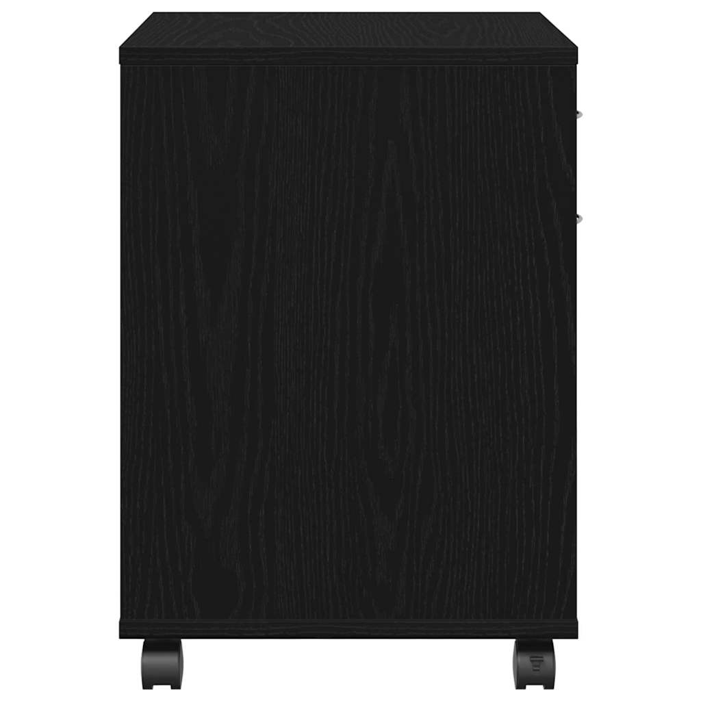 Cabinet roulant vidaXL en chêne noir 45x38x54 cm en bois d'ingénierie