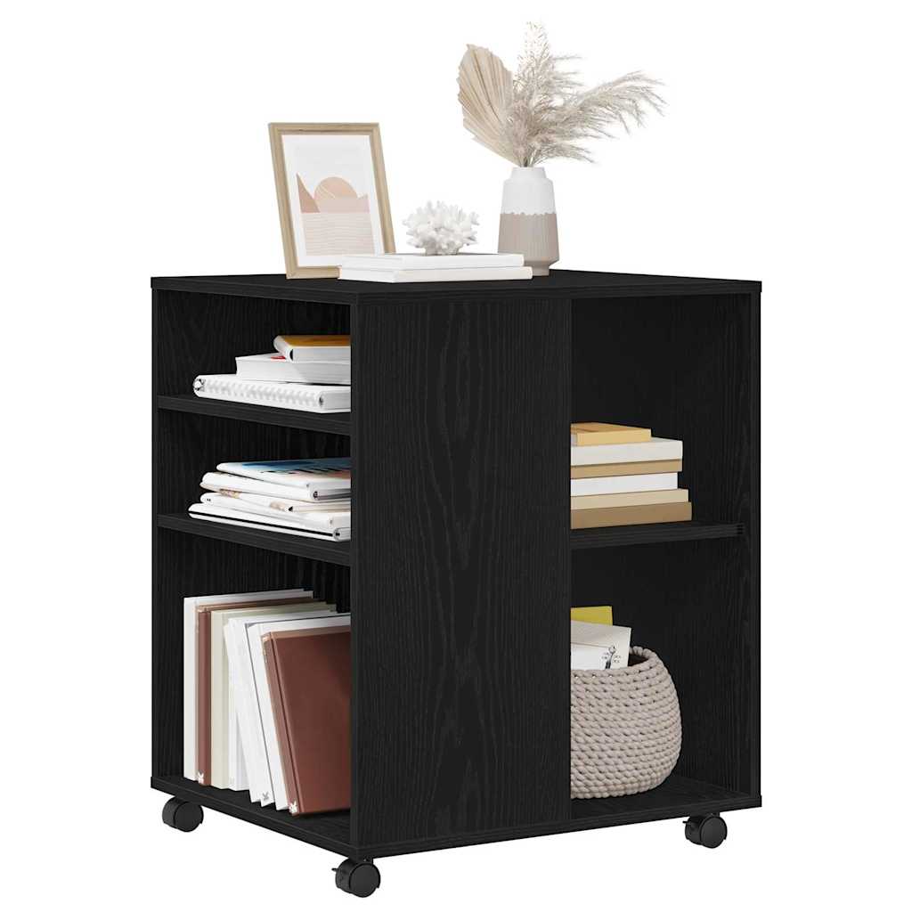 Meuble de rangement avec roue Chêne noir 60 x 53 x 72.5 cm - XIOS