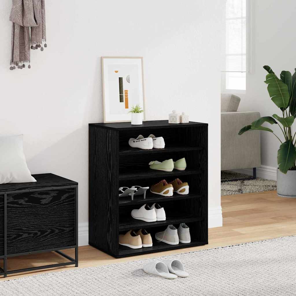 Meuble à chaussures avec étagère Chêne noir 60 x 35 x 70 cm - XIOS