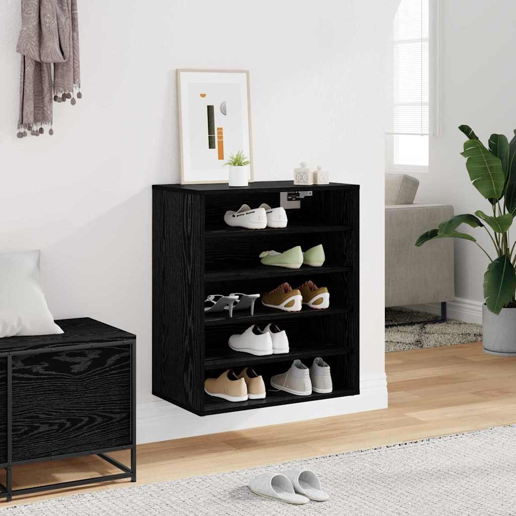 Meuble à chaussures avec étagère Chêne noir 60 x 35 x 70 cm - XIOS