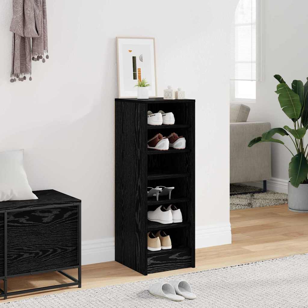 Meuble à chaussures avec étagère Chêne noir 32 x 35 x 90 cm - XIOS