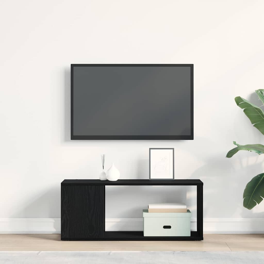 Centre de divertissement Noir 80 x 24 x 32 cm Bois d'ingénierie - XIOS