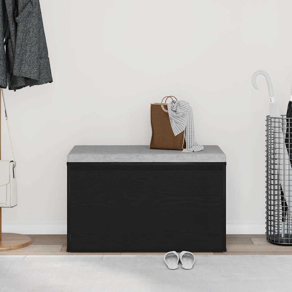 banc avec tiroir Noir 80 x 40 x 45 cm Bois d'ingénierie - XIOS