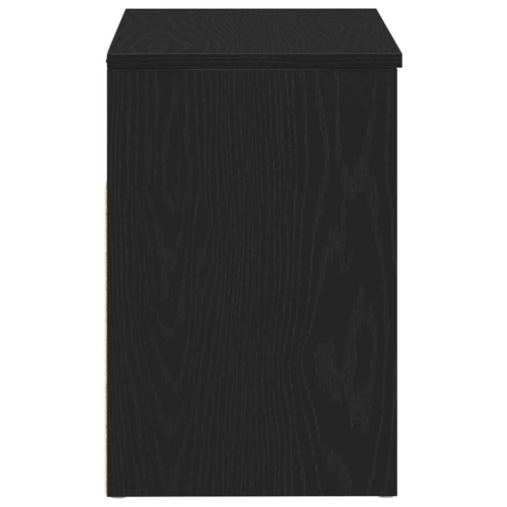Banc à chaussures Chêne noir 60 x 30 x 45 cm Bois d'ingénierie - XIOS