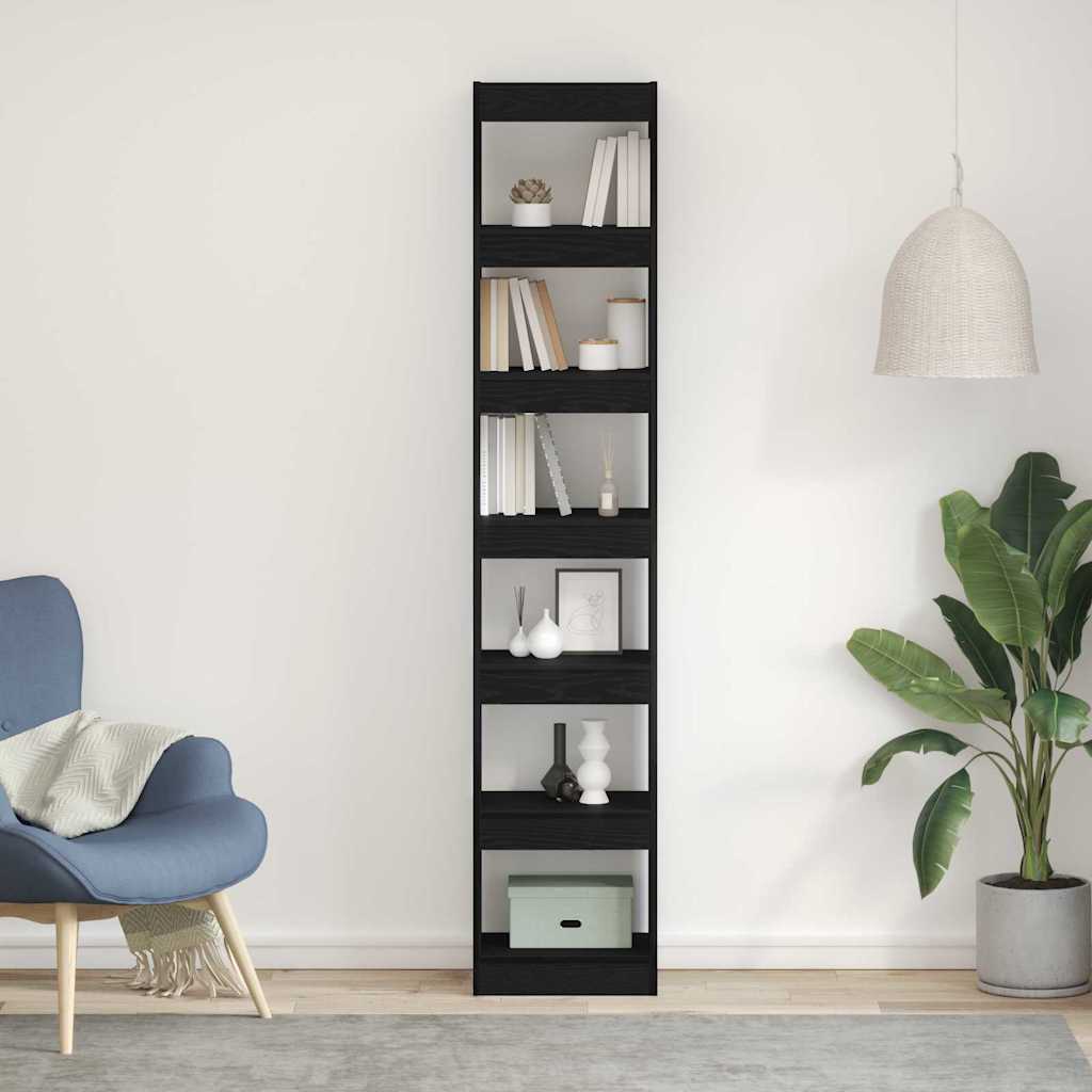 Bibliothèque Chêne noir 40 x 30 x 198 cm Bois d'ingénierie - XIOS