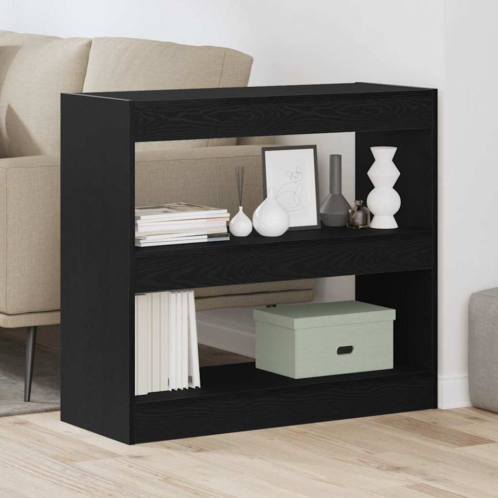 Bibliothèque Chêne noir 80 x 30 x 72 cm Bois d'ingénierie - XIOS