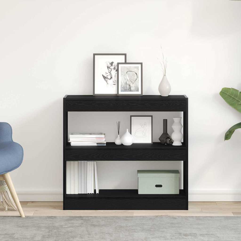 Bibliothèque Chêne noir 80 x 30 x 72 cm Bois d'ingénierie - XIOS