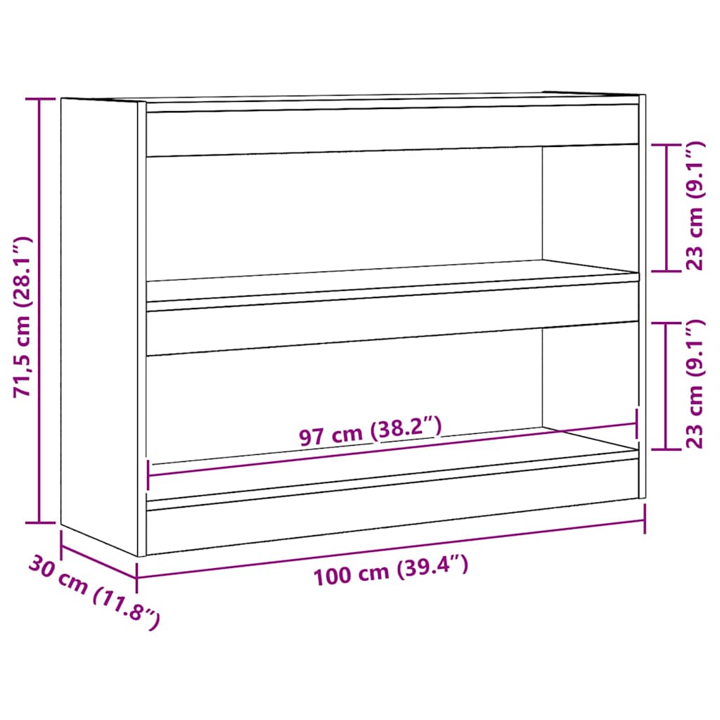Bibliothèque Bois ancien 100 x 30 x 72 cm Bois d'ingénierie - XIOS