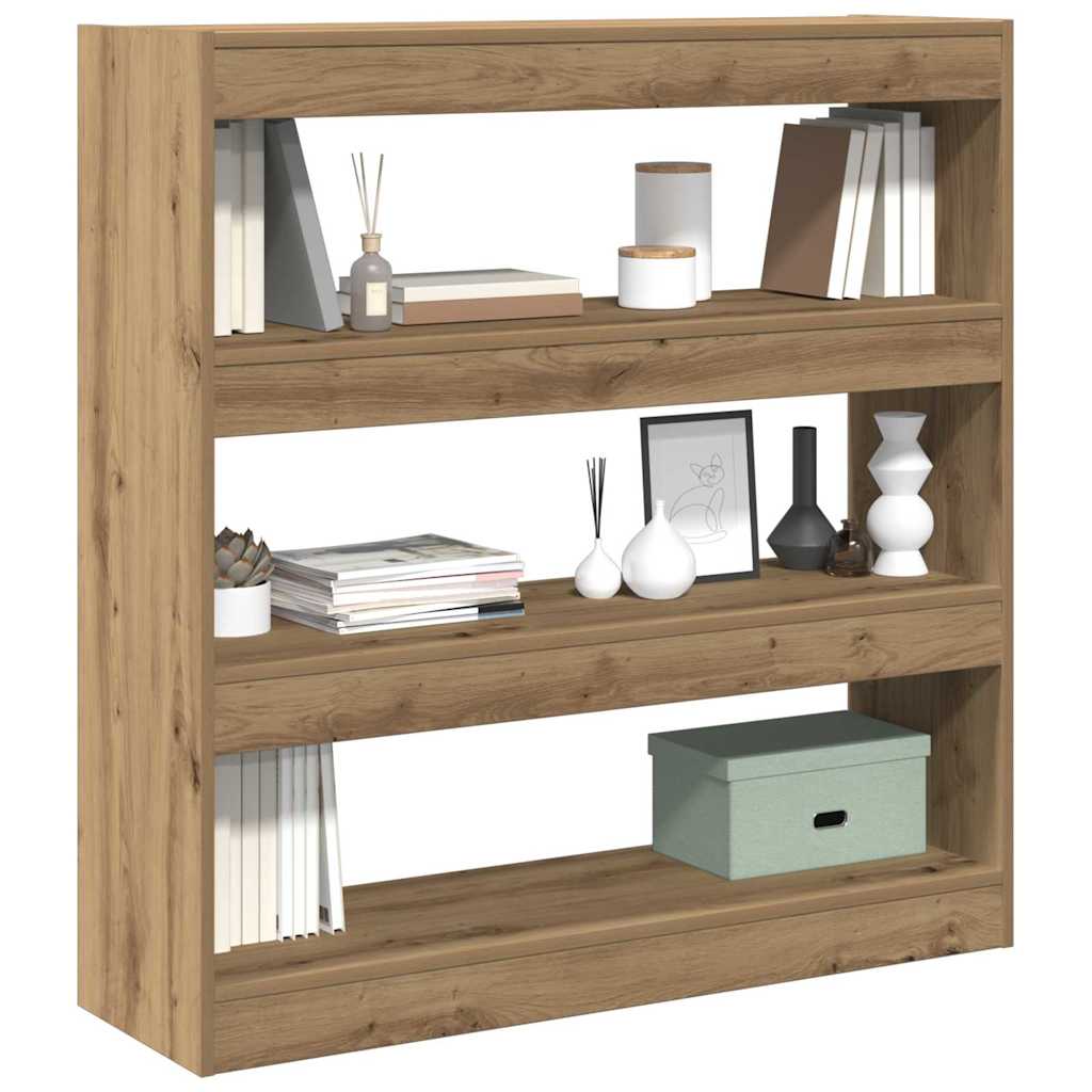 Bibliothèque chêne artisanal 100 x 30 x 103 cm - XIOS
