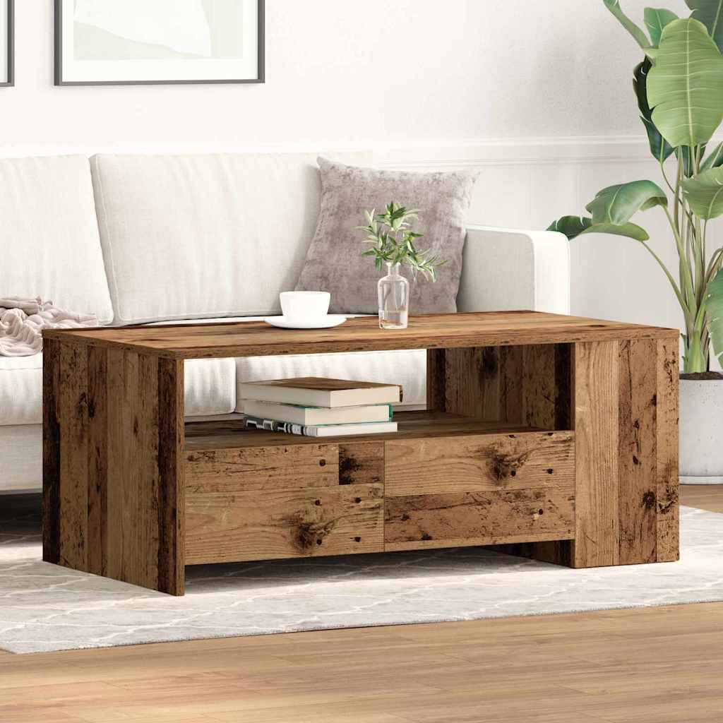 Table basse Bois ancien 102 x 55 x 43.5 cm Bois d'ingénierie - XIOS