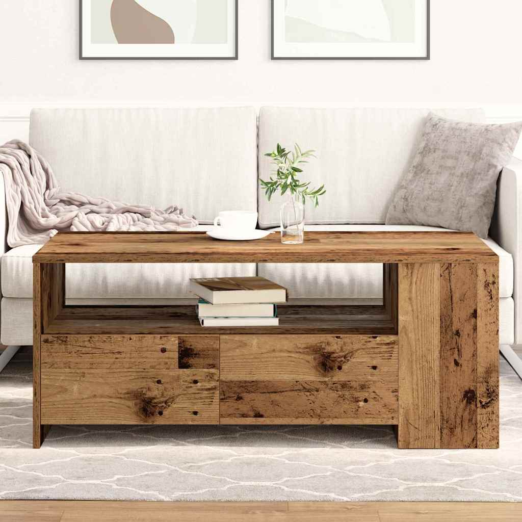 Table basse Bois ancien 102 x 55 x 43.5 cm Bois d'ingénierie - XIOS