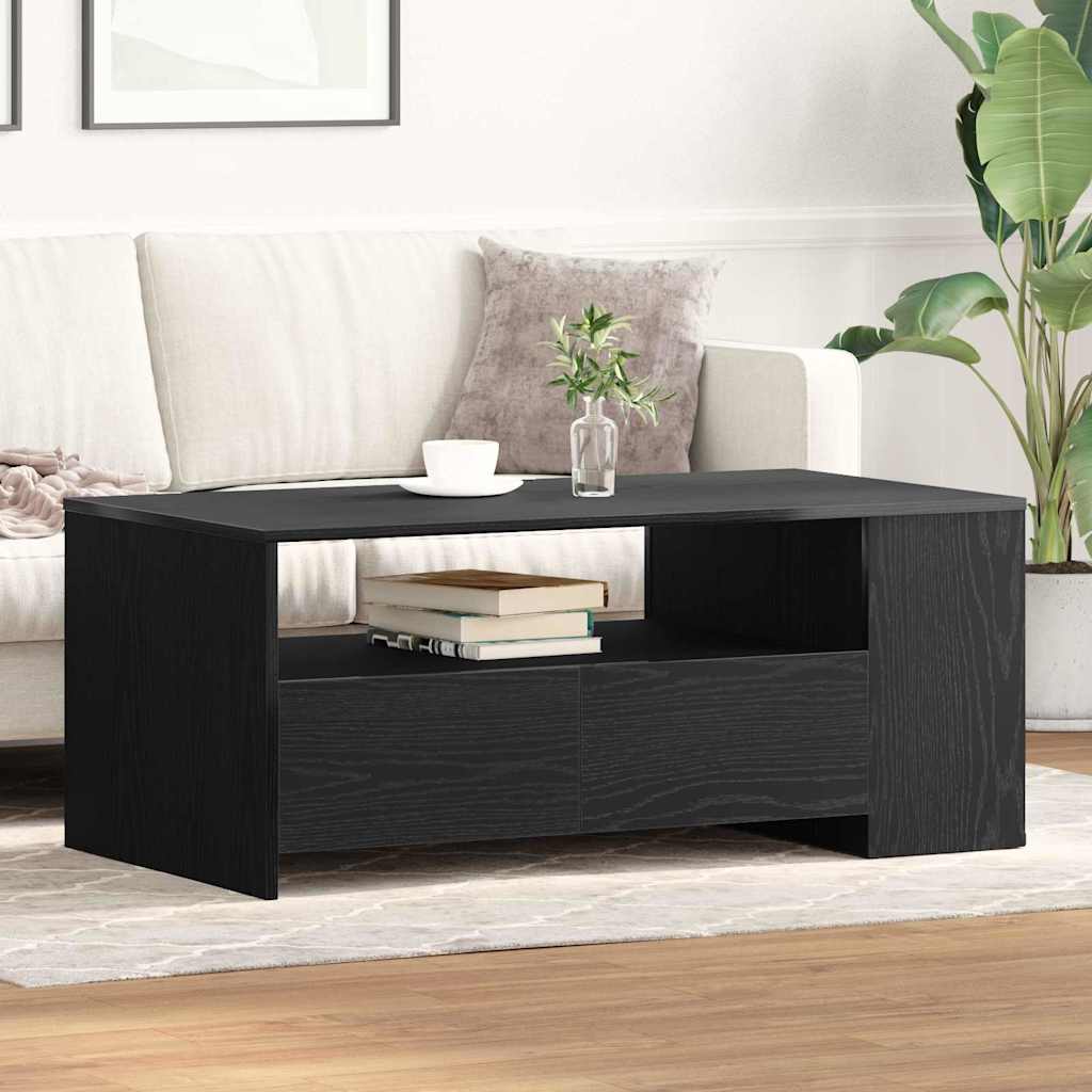 Table basse Chêne noir 102 x 55 x 43.5 cm Bois d'ingénierie - XIOS