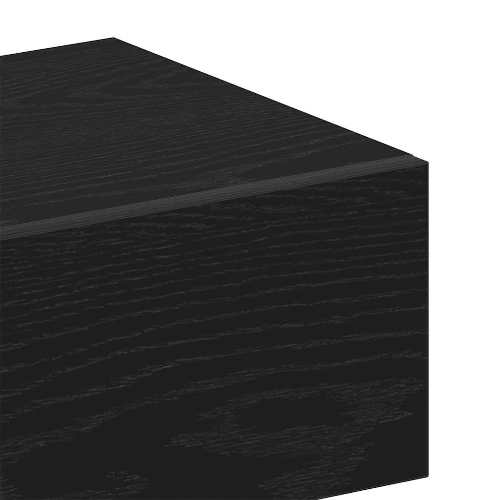 Cabinet de chevet avec tiroir Chêne noir 46 x 29,5 x 30 cm