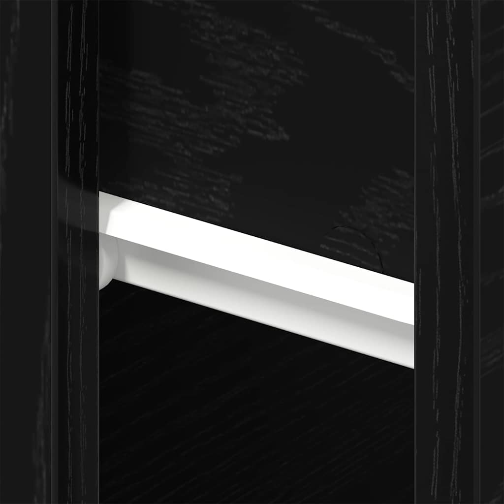 Cabinet de chevet avec tiroir Chêne noir 46 x 29,5 x 30 cm