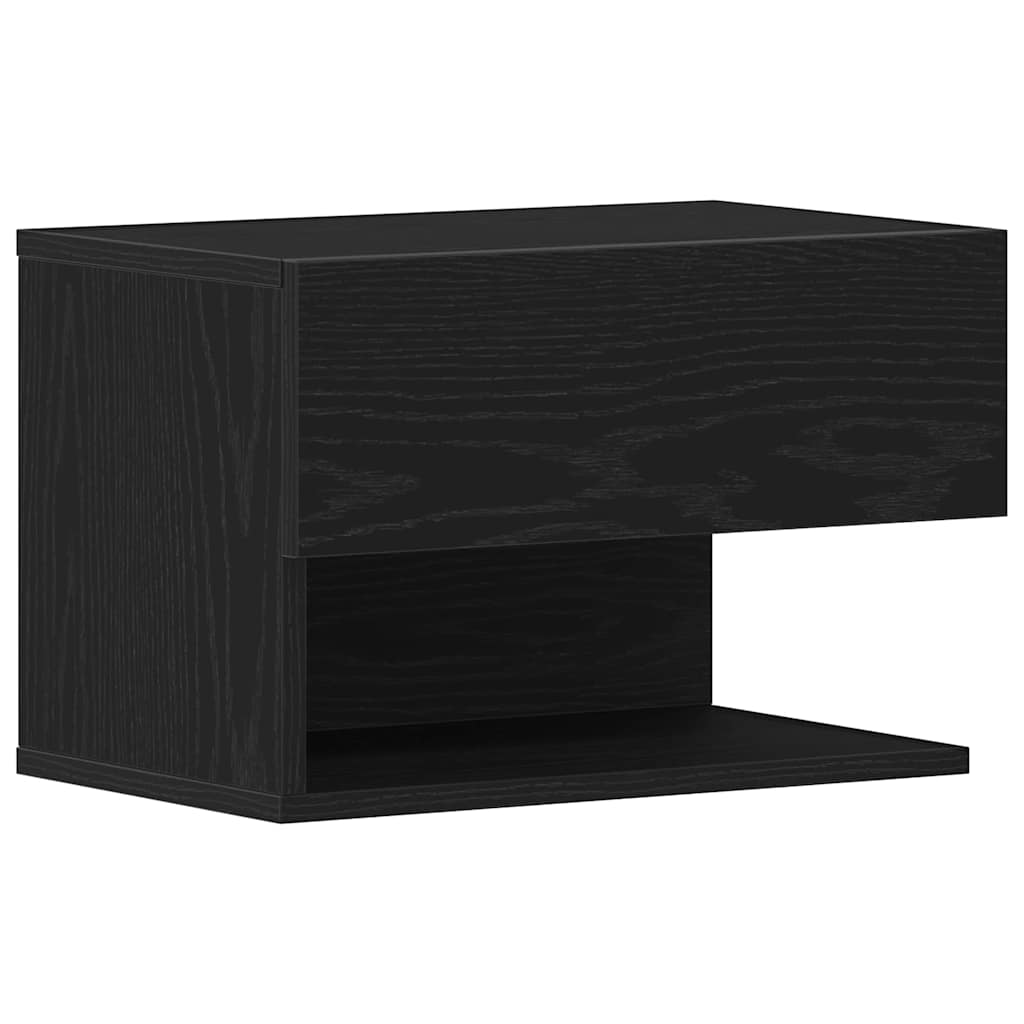 Cabinet de chevet avec tiroir Chêne noir 46 x 29,5 x 30 cm