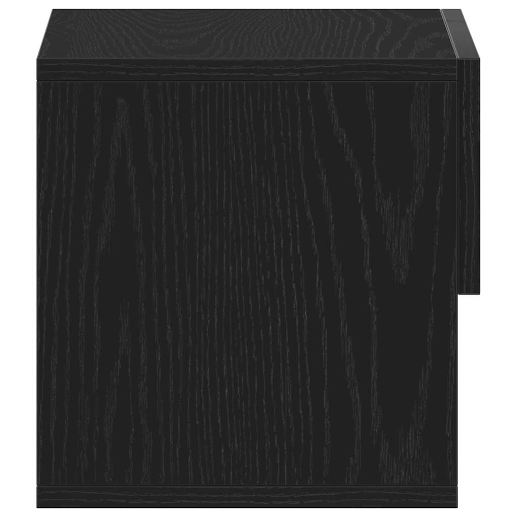 Cabinet de chevet avec tiroir Chêne noir 46 x 29,5 x 30 cm