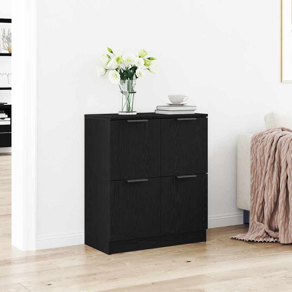 Buffet Noir 60 x 30 x 70 cm Bois d'ingénierie - XIOS