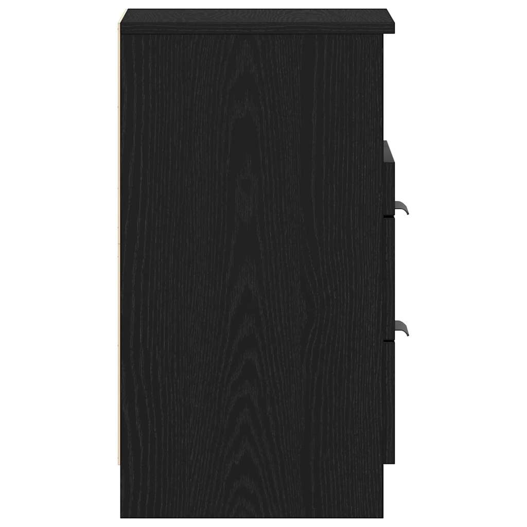 Cabinet de chevet avec tiroir 2 pcs Chêne noir 40 x 35 x 65 cm