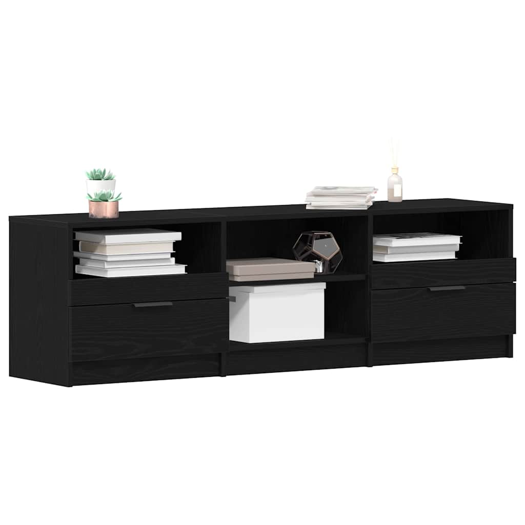 Meuble TV avec tiroir Noir 150 x 33.5 x 45 cm Bois d'ingénierie - XIOS