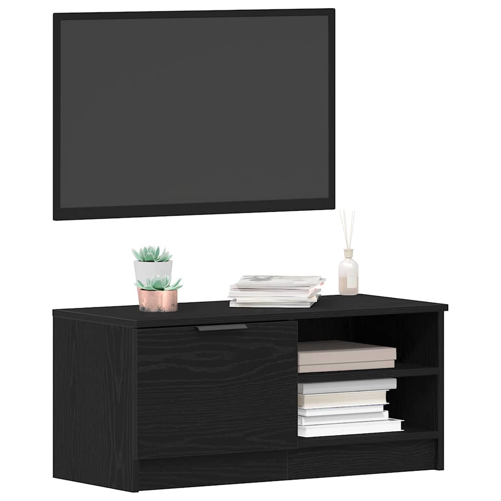 Meuble TV Noir 80 x 35 x 36.5 cm Bois d'ingénierie - XIOS