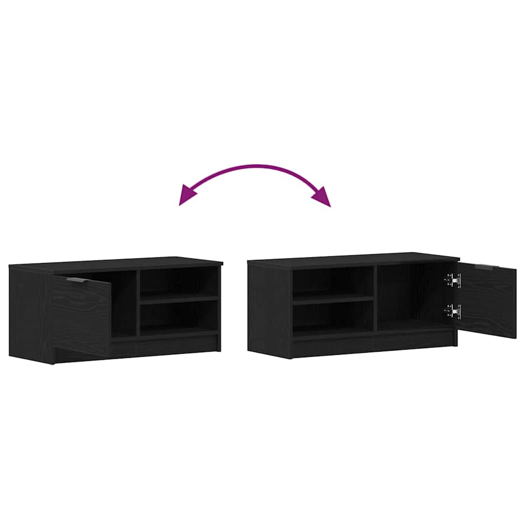 Meuble TV 2 pcs Noir 80 x 35 x 36.5 cm Bois d'ingénierie - XIOS