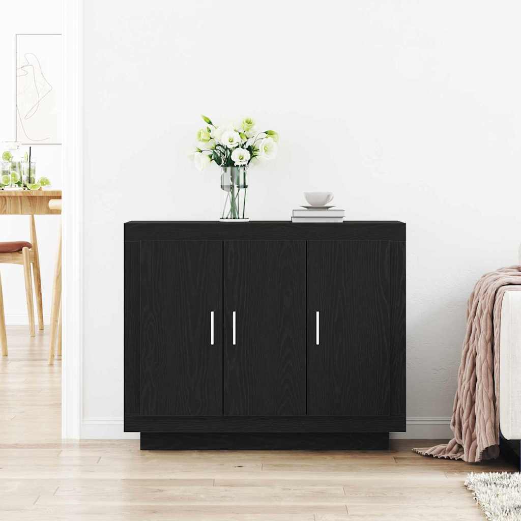 Buffet Noir 92 x 35 x 75 cm Bois d'ingénierie - XIOS