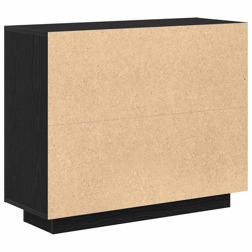 Buffet Noir 92 x 35 x 75 cm Bois d'ingénierie - XIOS